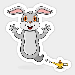 Cute Rabbit Ghost and Flying Sticker